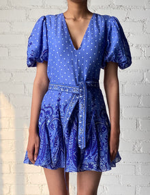 Hemant & Nandita | Viri Short Dress | Blue