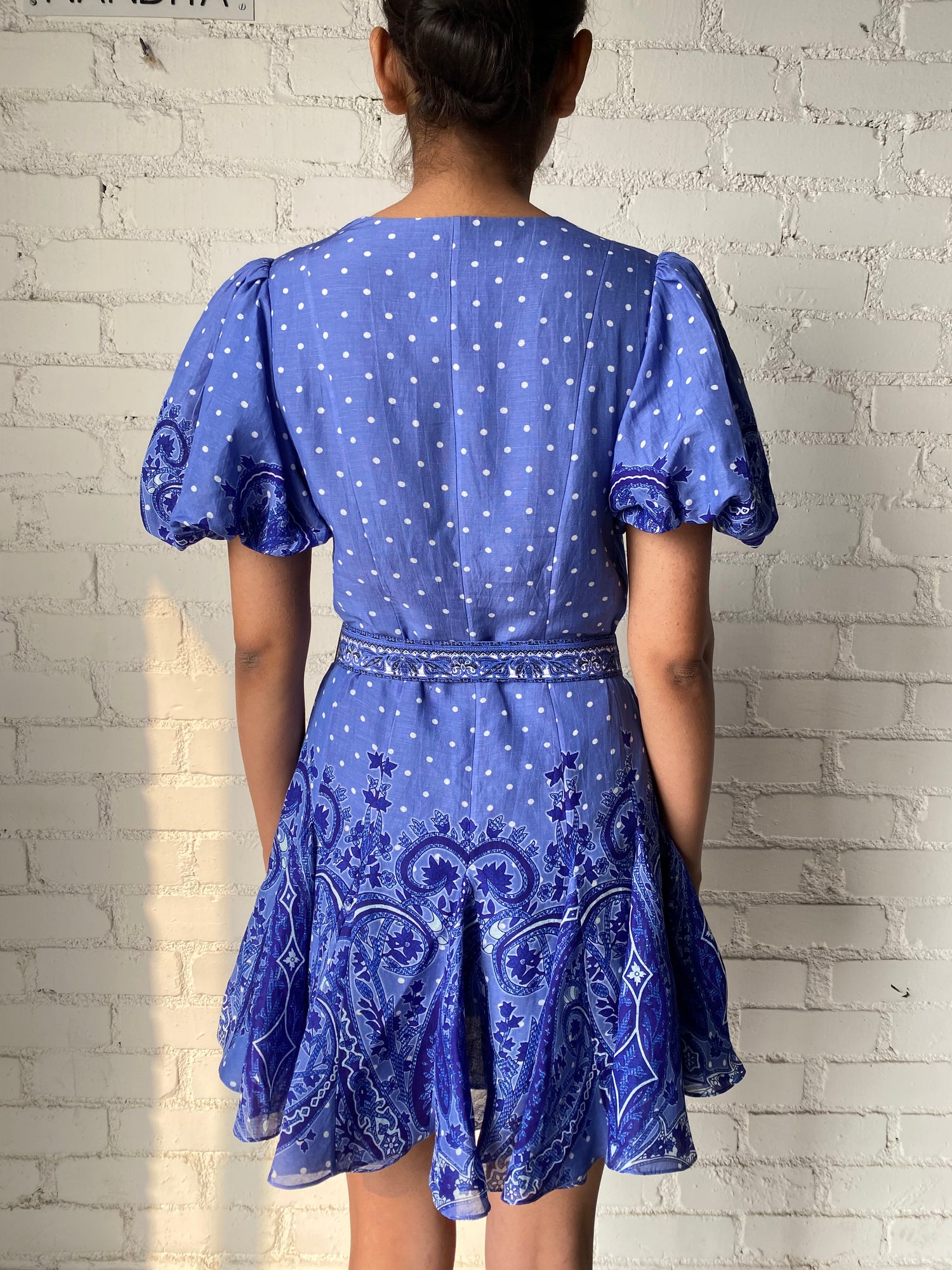 Hemant & Nandita | Viri Short Dress | Blue