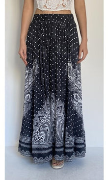 Hemant And Nandita | Viri Cotton Poplin Long Skirt | Black