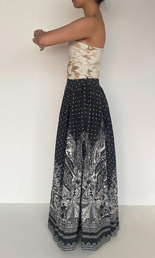 Hemant And Nandita | Viri Cotton Long Skirt | Black