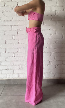 Hemant And Nandita | Yuri Linen Cotton Bandeau | Pink