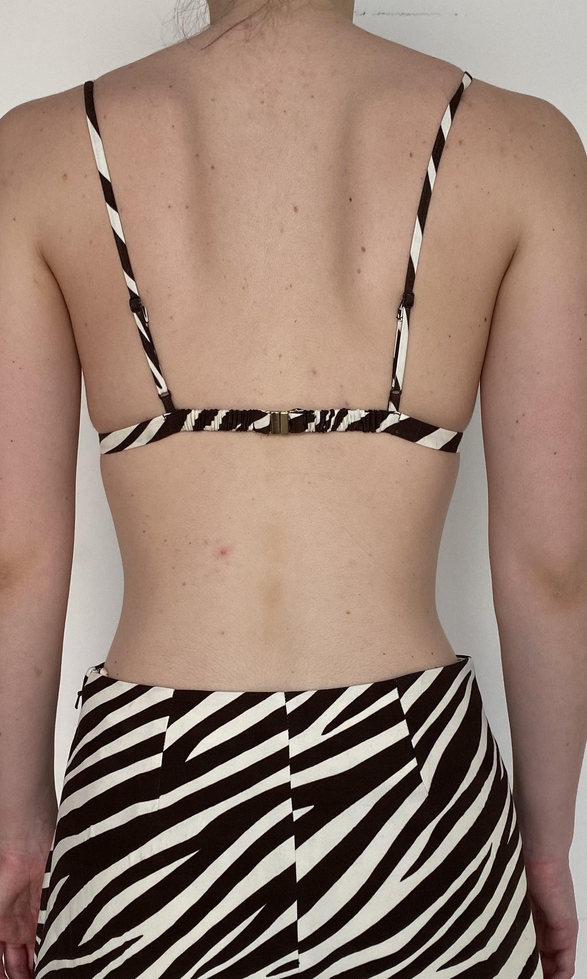 Hemant And Nandita | Zuba Viscose Crepe Bralette | Black White