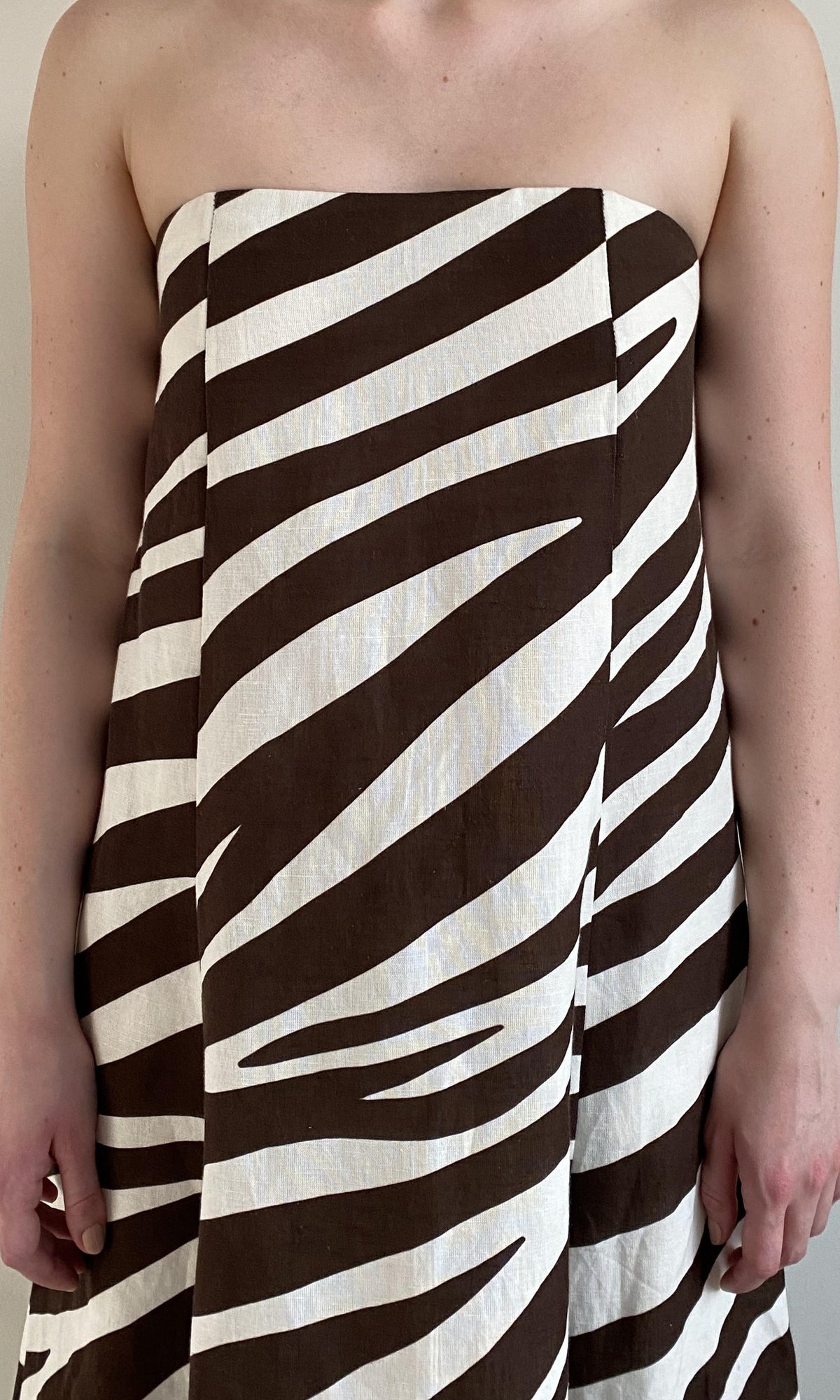 Hemant And Nandita | Zuba Linen Cotton Long Dress | Black White