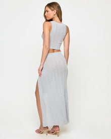 Heart Of Gold Skirt | Metallic Silver