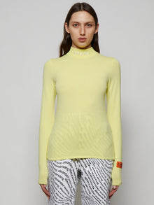 Women | Heron Preston | Ctnmb Mockneck Top | Lemon Yellow