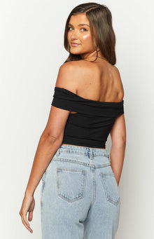 Hadley Off The Shoulder Crop Top | Rose