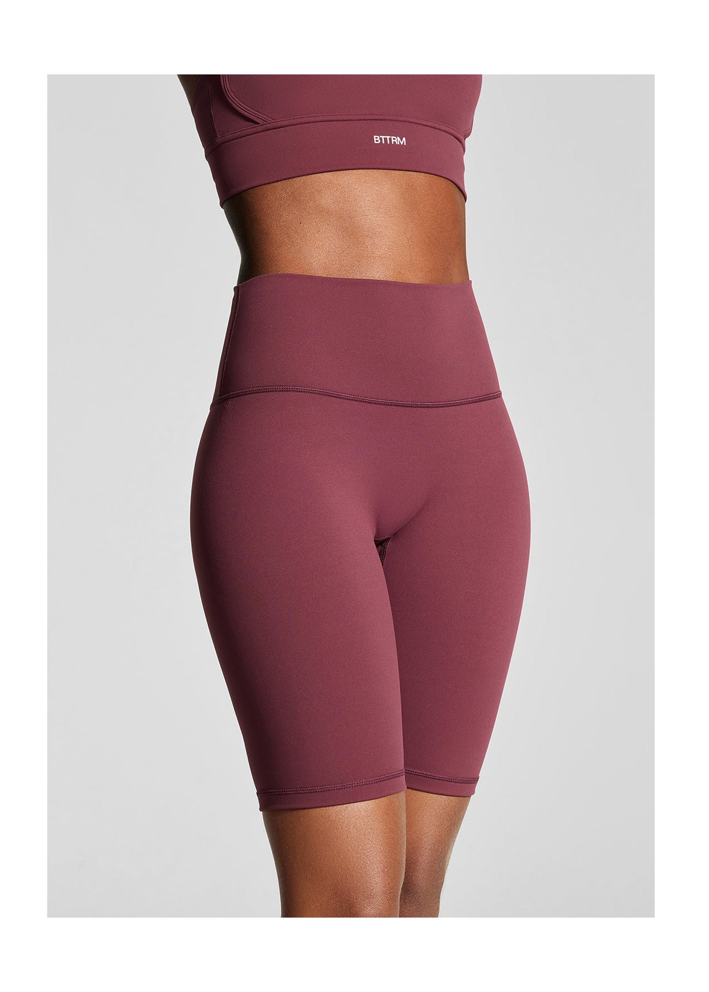 High-Waisted Bike Shorts | Burgundy