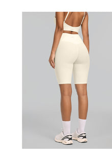 High-Waisted Bike Shorts | Creamy Vanilla