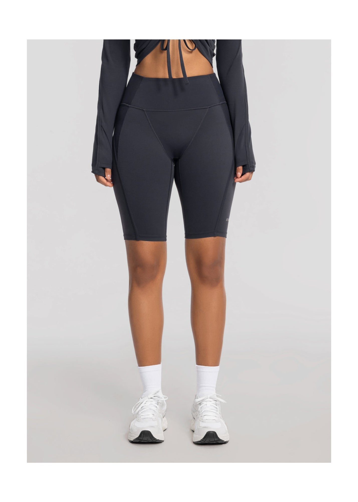 High-Waisted Performance Biker Shorts | Charcoal