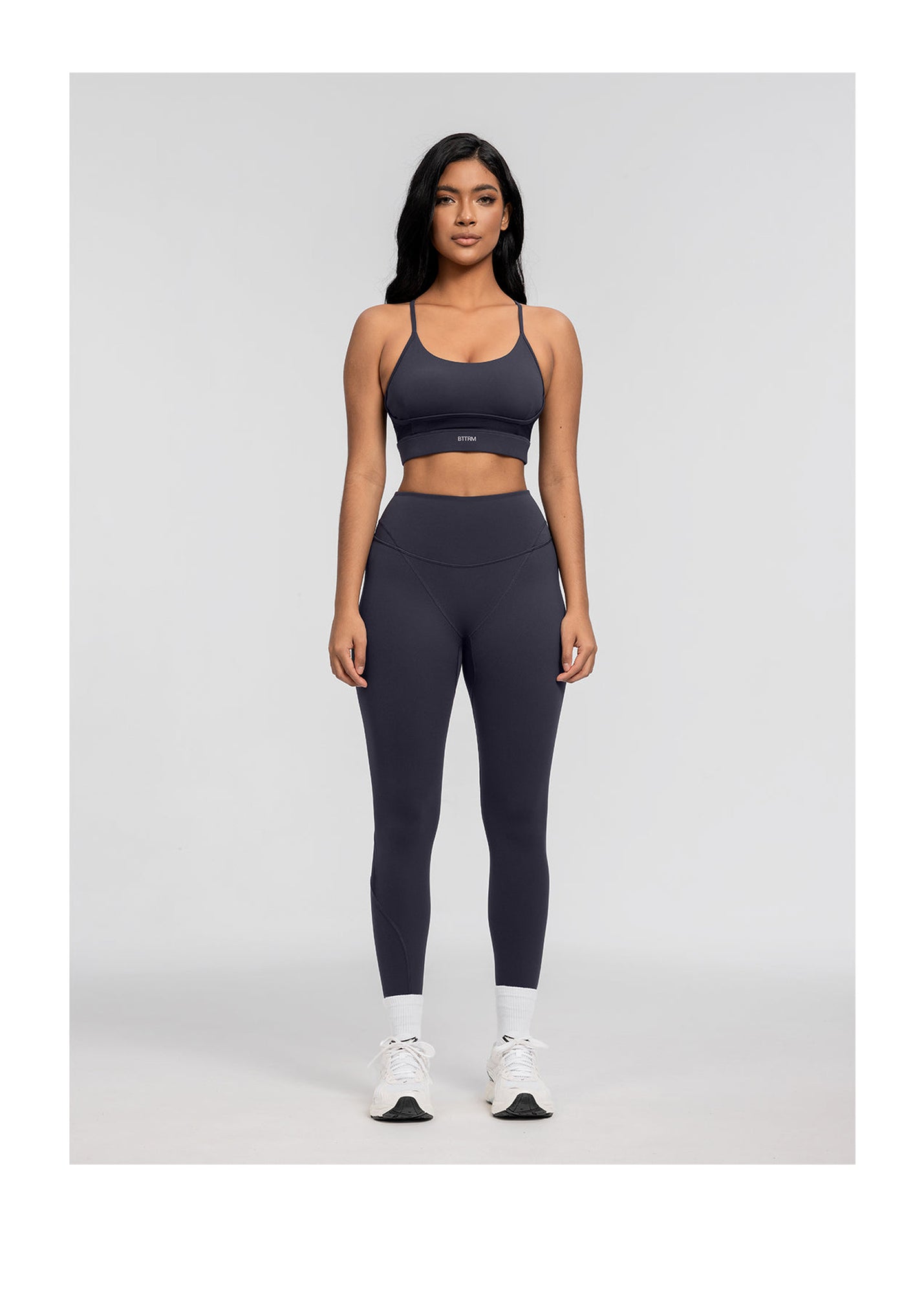 High-Waisted Stretch Performance Leggings | Charcoal
