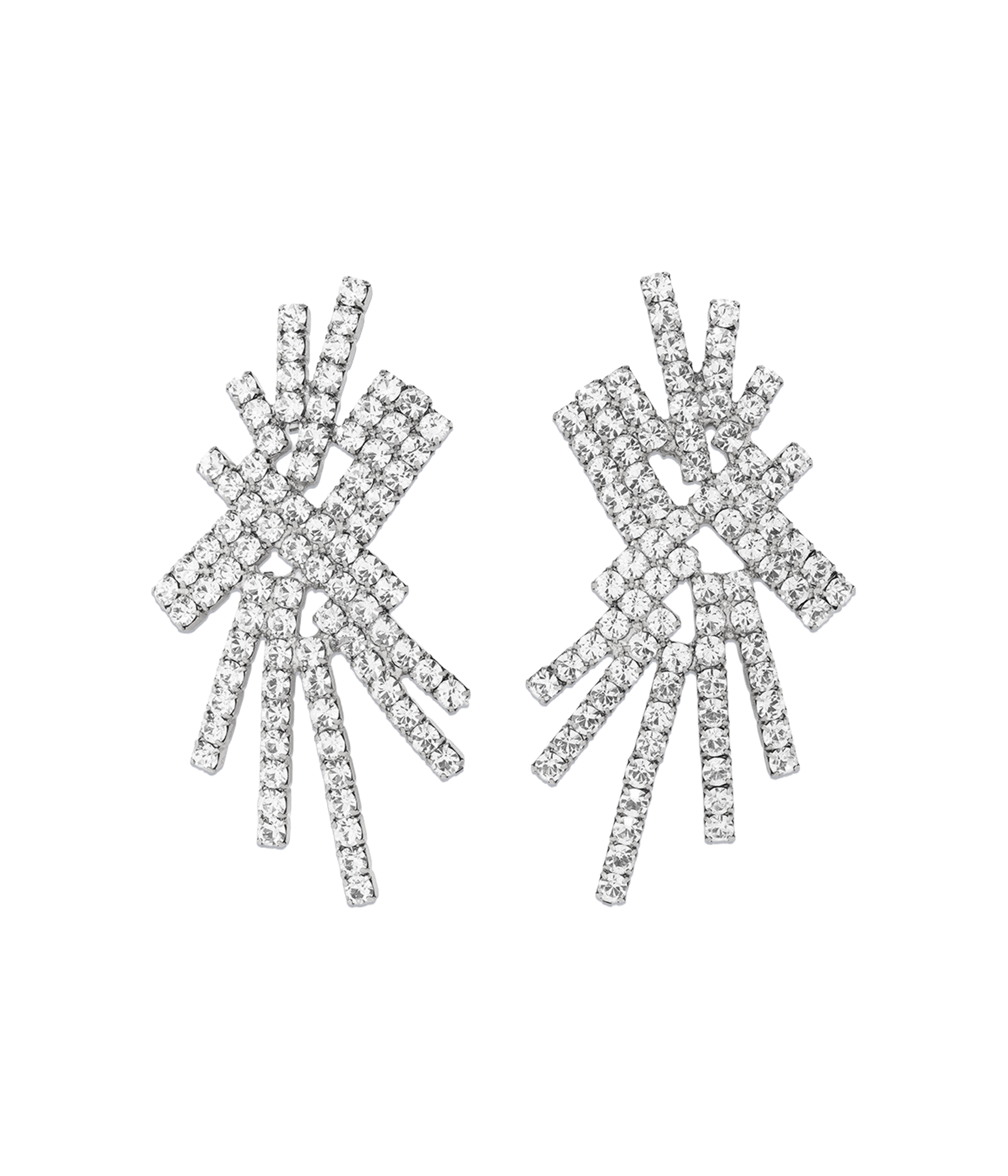 Madison Statement Earrings in Crystal - Loren Hope