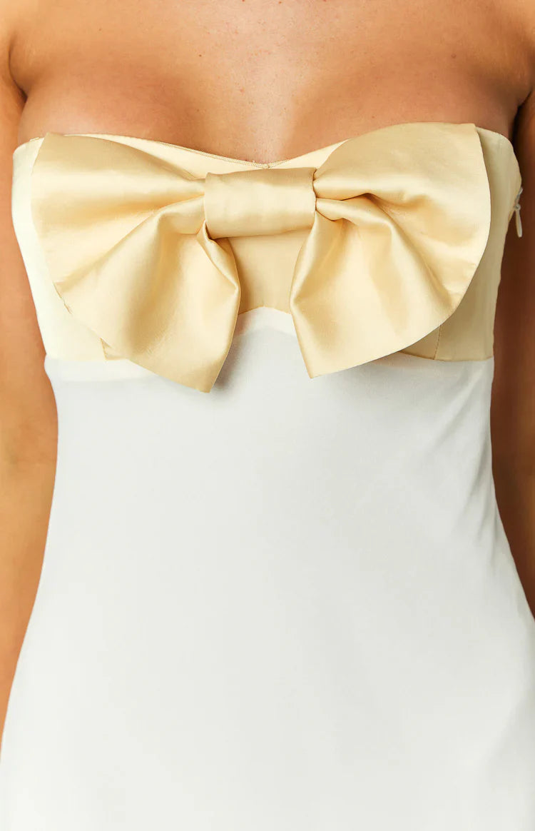 Honeydew Bow Maxi Dress | Yellow