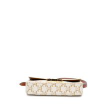 Celine | Pre-Owned Triomphe Coated Canvas Claude Shoulder Bag | White