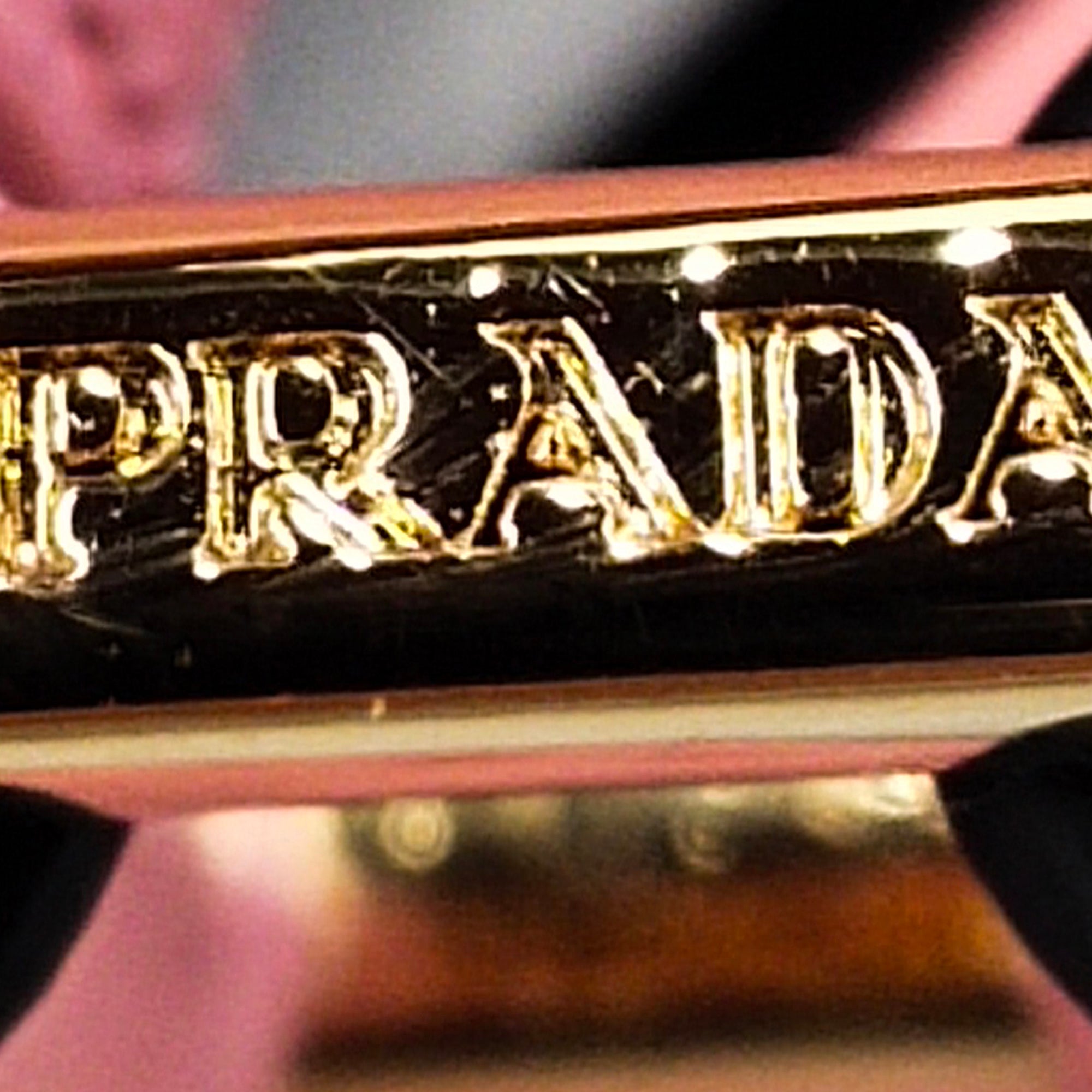 Prada | Pre-Owned Glace Calf Studded Etiquette Crossbody | Pink/Blush