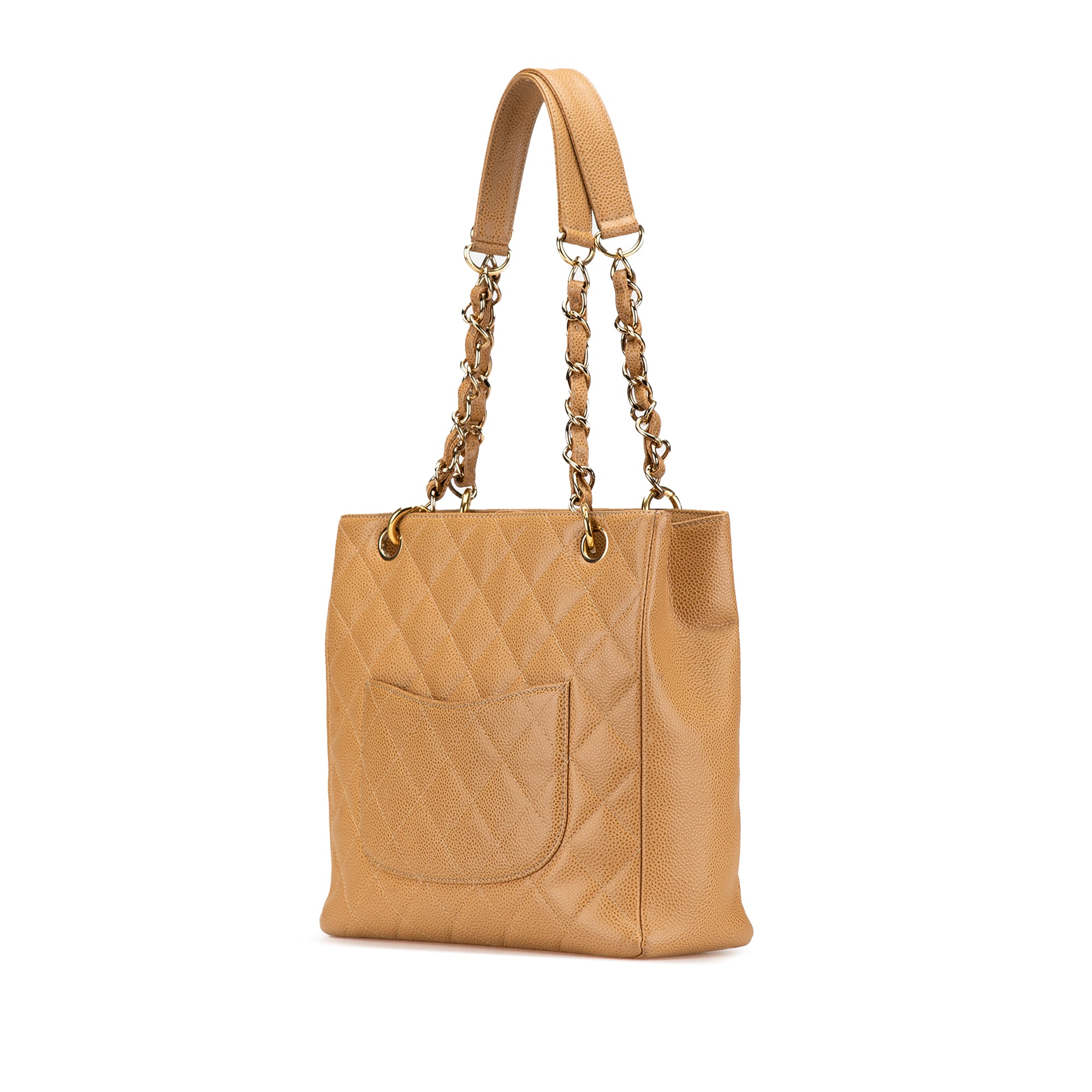 Chanel | Pre-Owned Caviar Petite Shopping Tote | Brown/Caramel