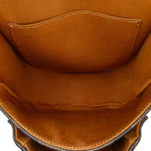 Celine | Pre-Owned Medium Triomphe Coated Canvas Folco Crossbody - I | Caramel/Dark Brown