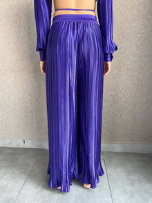 Polyester Satin Pants | Purple