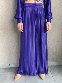 Polyester Satin Pants | Purple