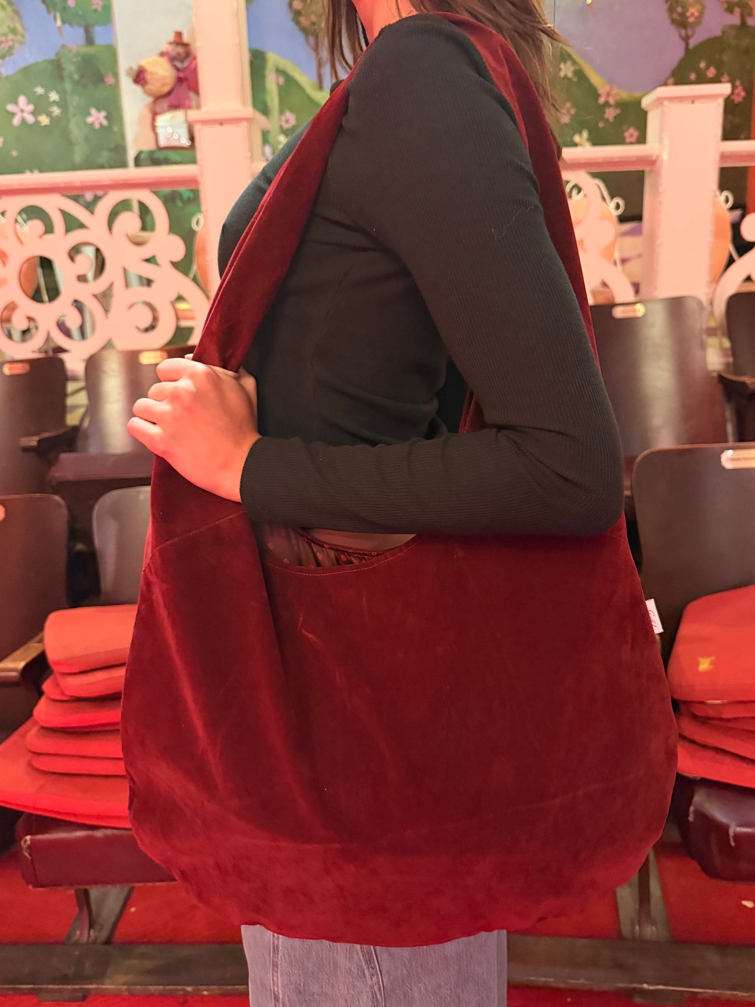 Vera Suede Tote Bag | Wine