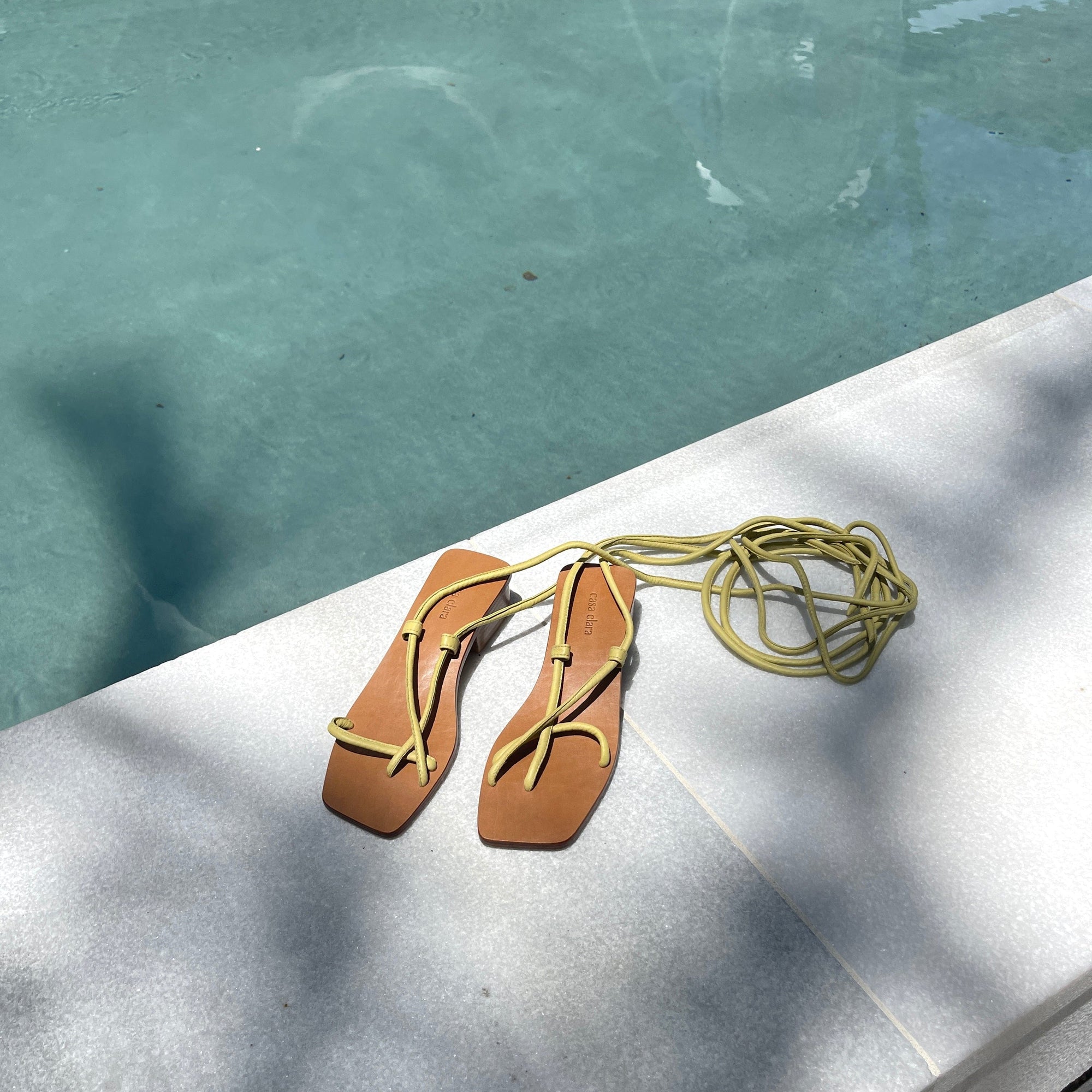 Daisy Sandals | Chartreuse