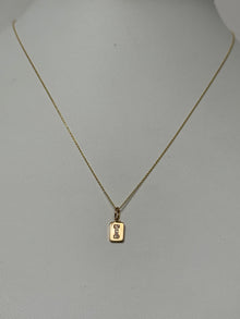 Spell It Out Diamond Initial Dog Tag Necklace | 14K Yellow Gold