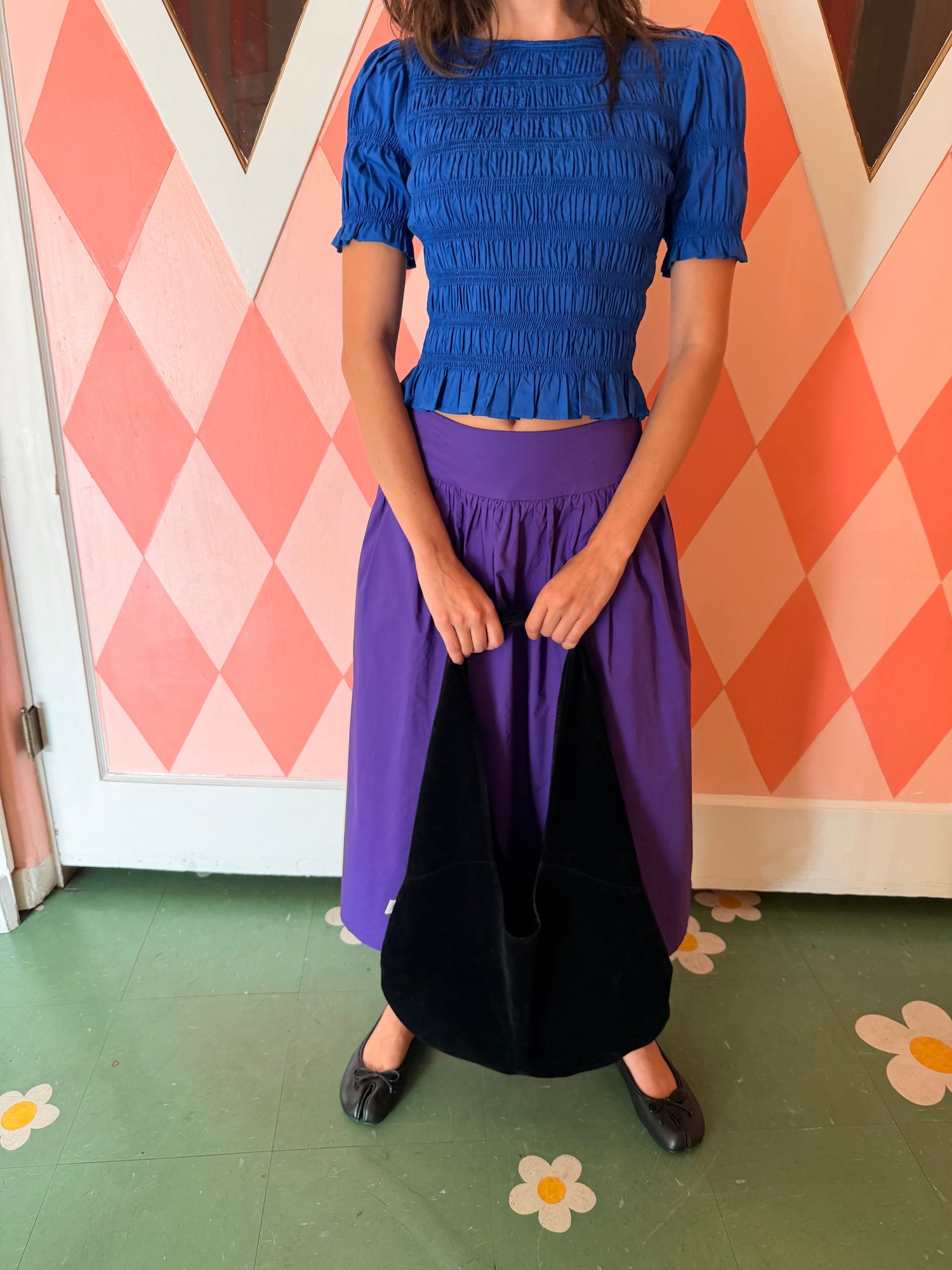 Sienna Smocked Top | Cobalt