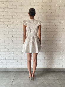 Rococo Sand | V-Neck Mini Dress | Pearl