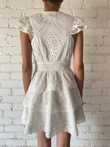 Rococo Sand | V-Neck Mini Dress | Pearl