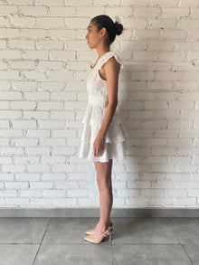 Rococo Sand | V-Neck Mini Dress | Pearl