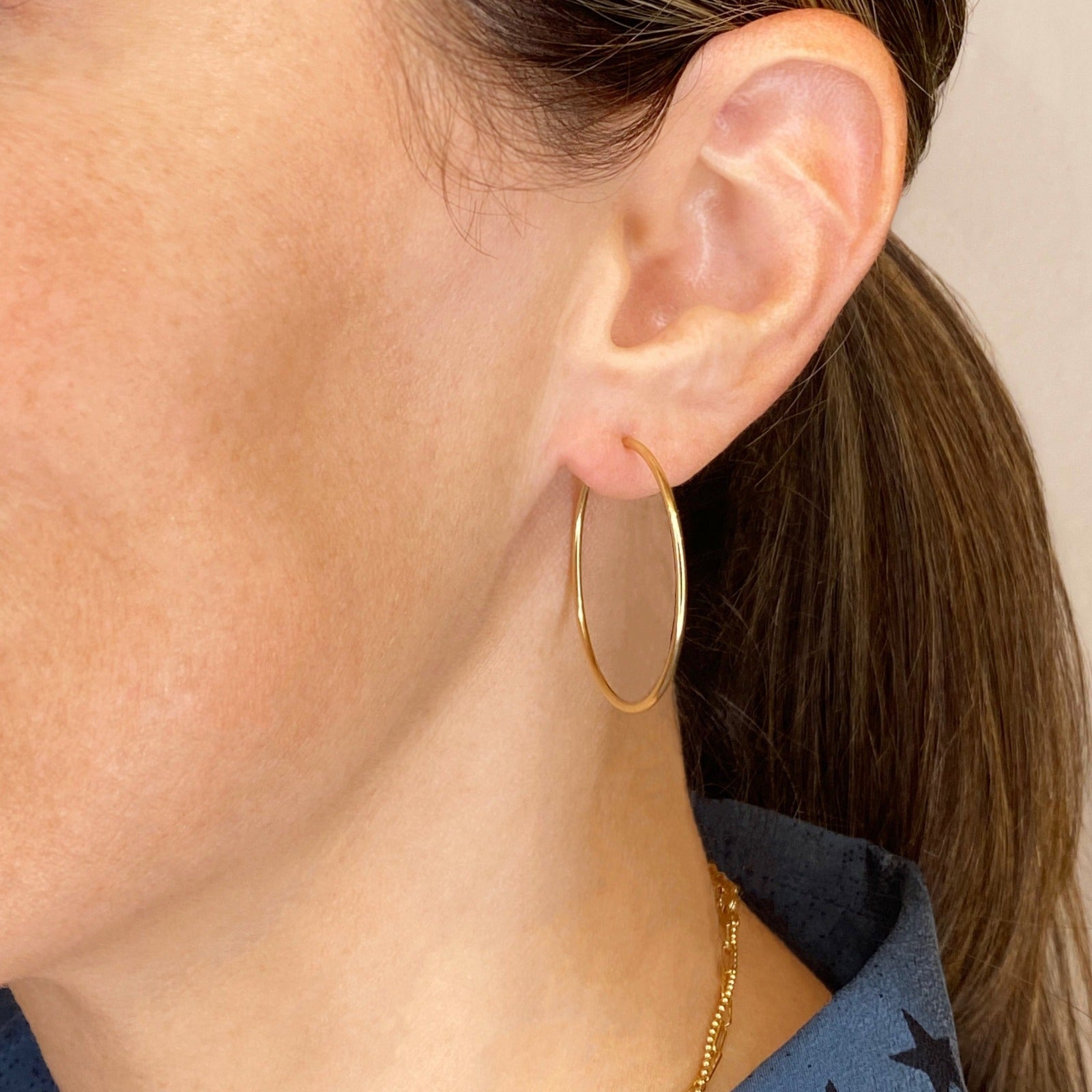 14k gold Endless Hoop Earrings