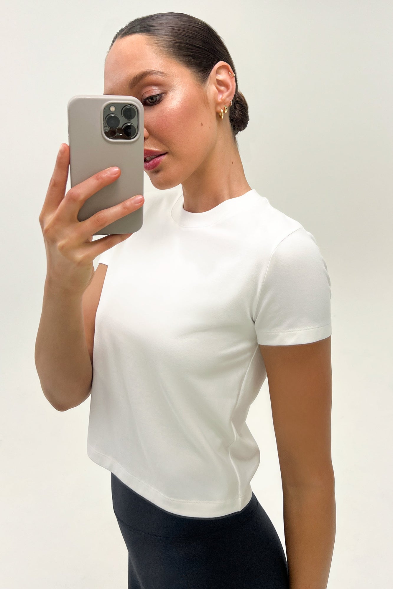 Bandier | Baby Tee | Gardenia
