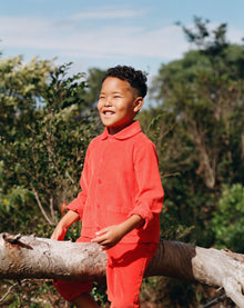 Unisex | Organic Corduroy Jacket | Dark Coral