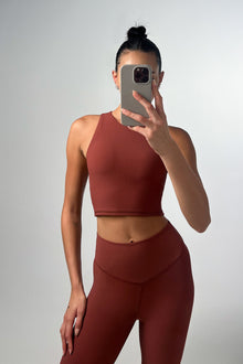 The Upside | Ribbed Jacinta Tank | Brown