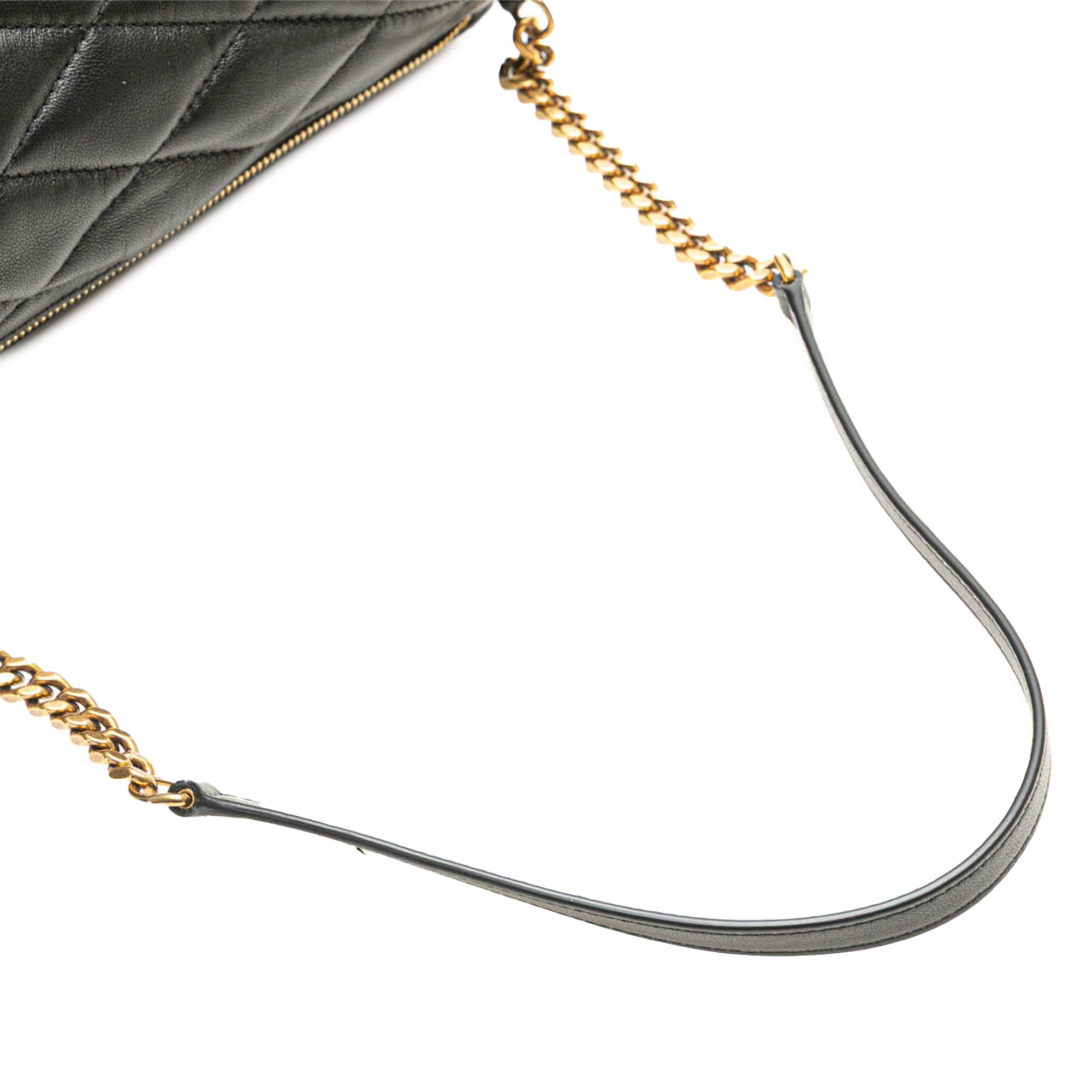 Saint Laurent | Pre-Owned Small Quilted Lambskin Sade Tube Bag | Black