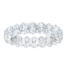 Womens | Eternity Band Ring | 14K White Gold | 4.5 CTW Oval Cut Natural Diamond | J-K-VS2