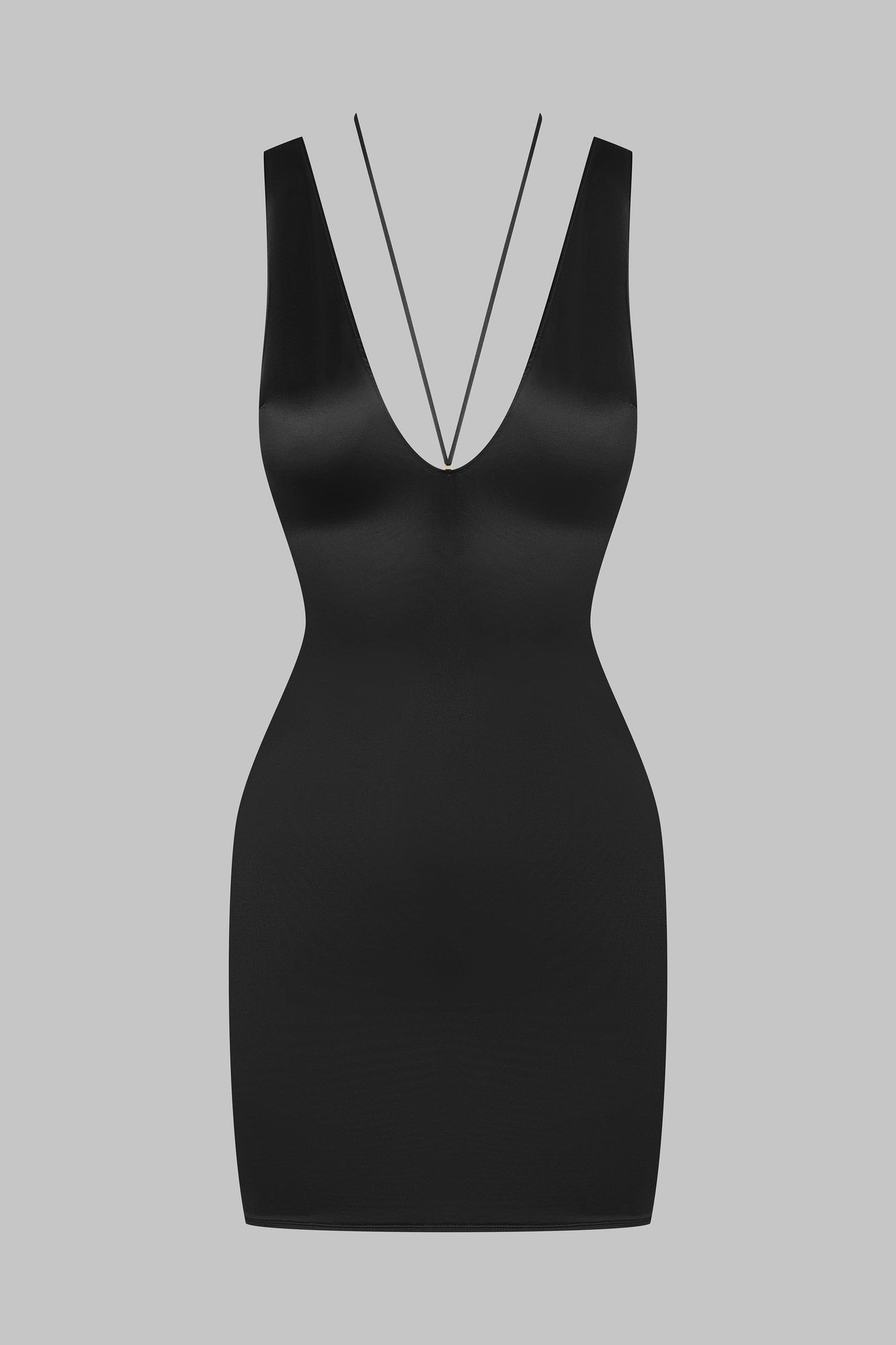 Short V-Neck Dress - French Kiss | Black