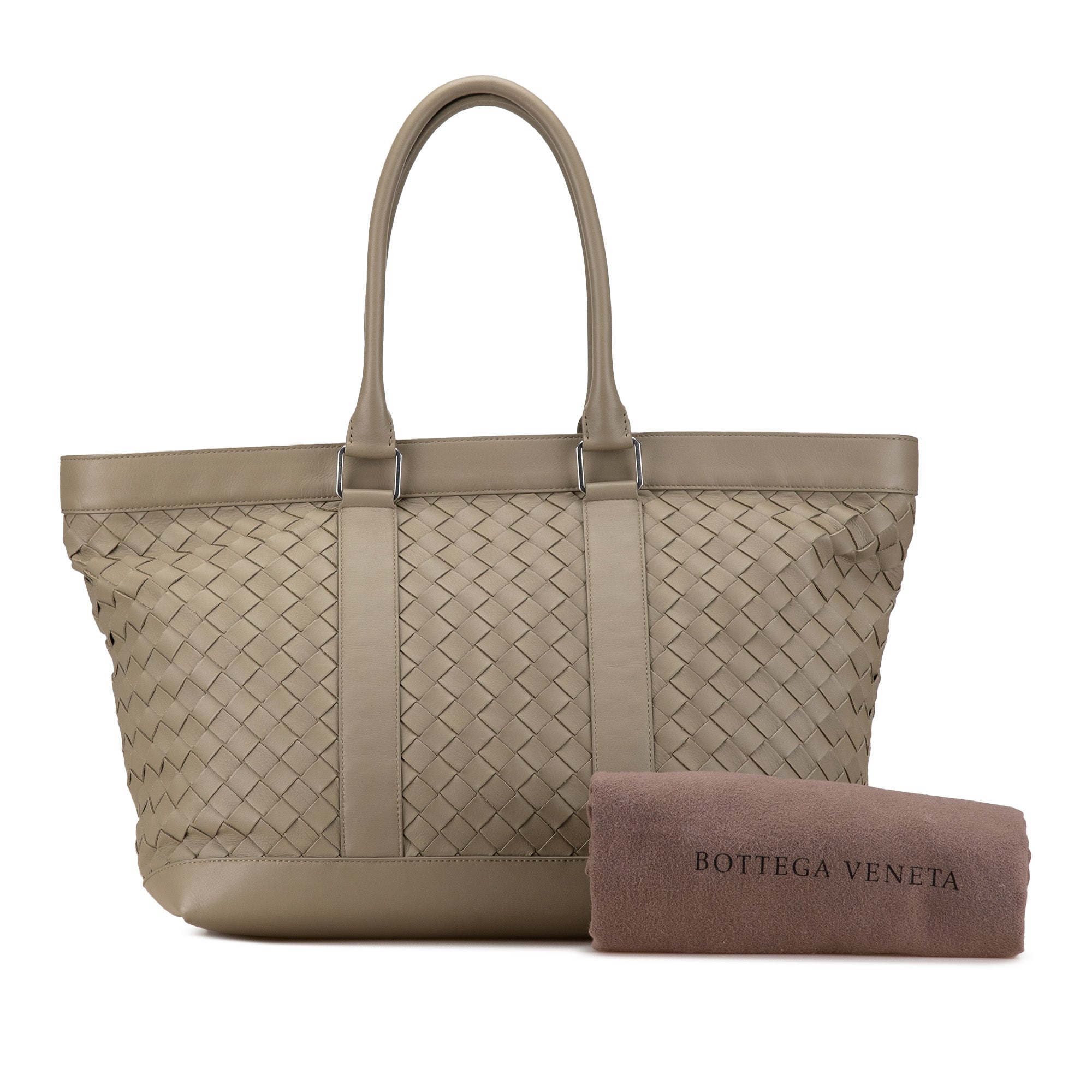 Bottega Veneta | Pre-Owned Nappa Intrecciato Tote | Brown/Taupe