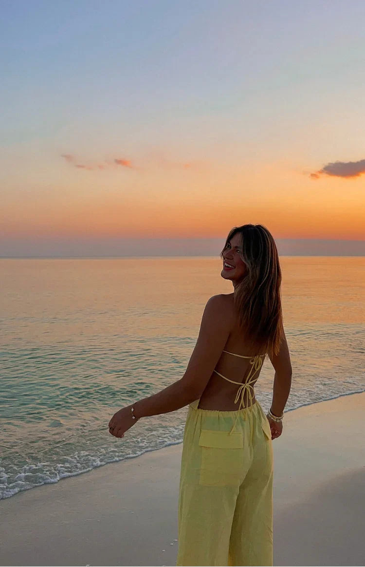 Ibiza Strapless Top | Yellow
