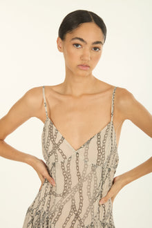Ines Dress | Creme Chain