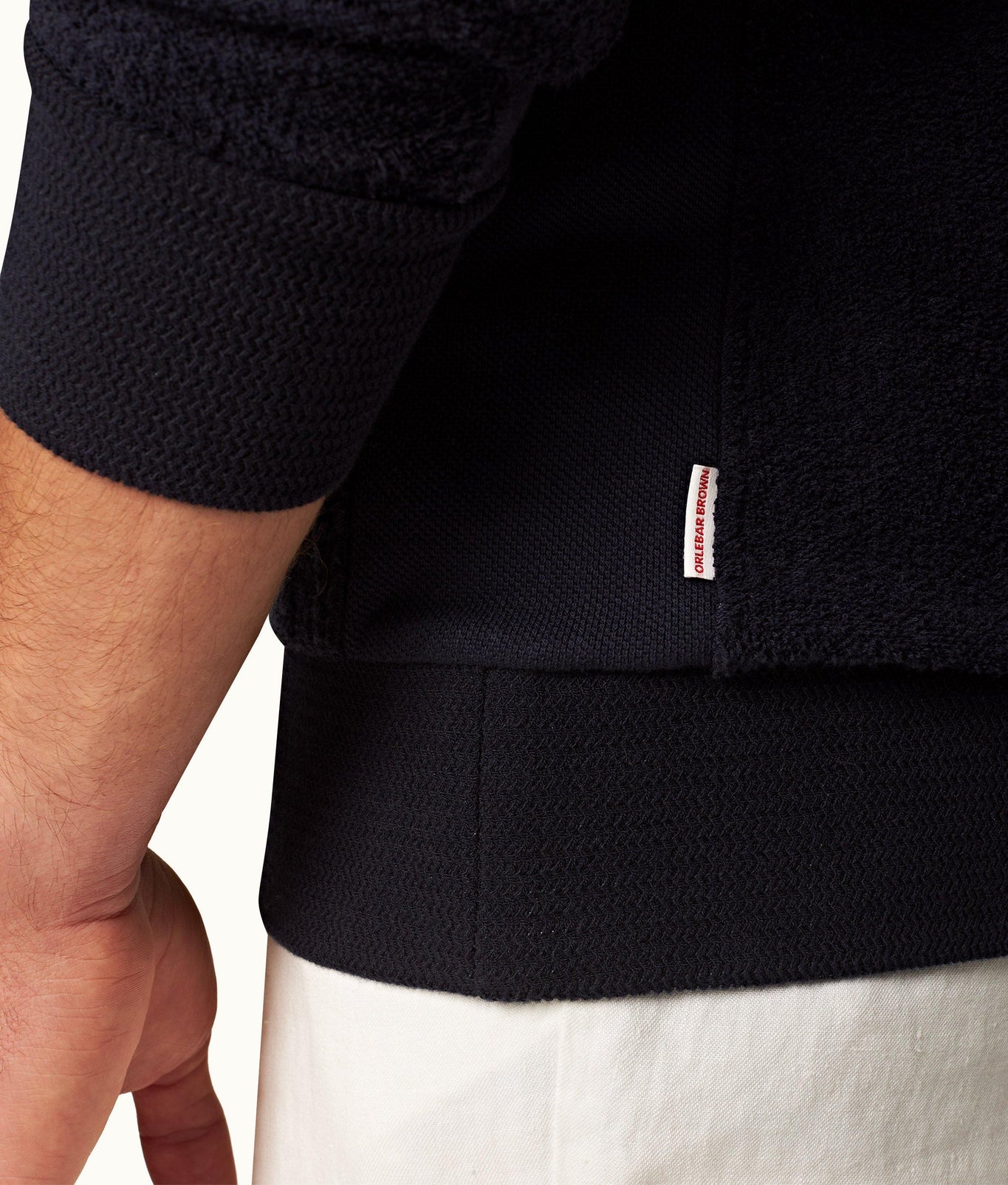 Isar Classic Fit Mix Texture Sweatshirt | Night Iris