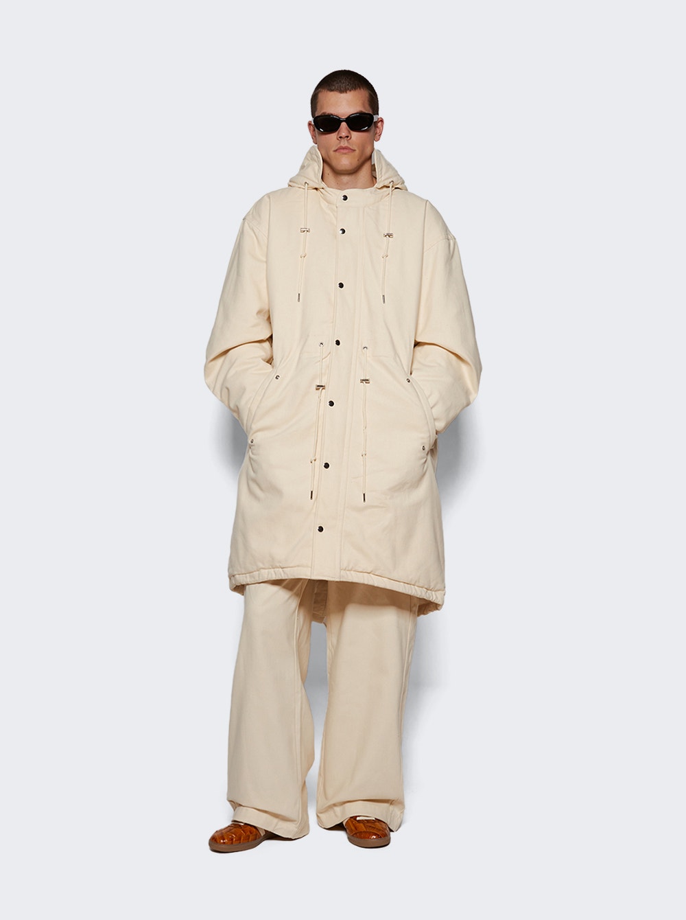 Men | Adidas X Wales Bonner | Coach Coat | Wonder White
