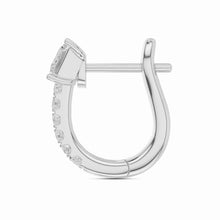 0.80 CT Princess/Round Lab-Grown Diamond | Fashion Earrings | 14K White Gold | F Color | VS Clarity