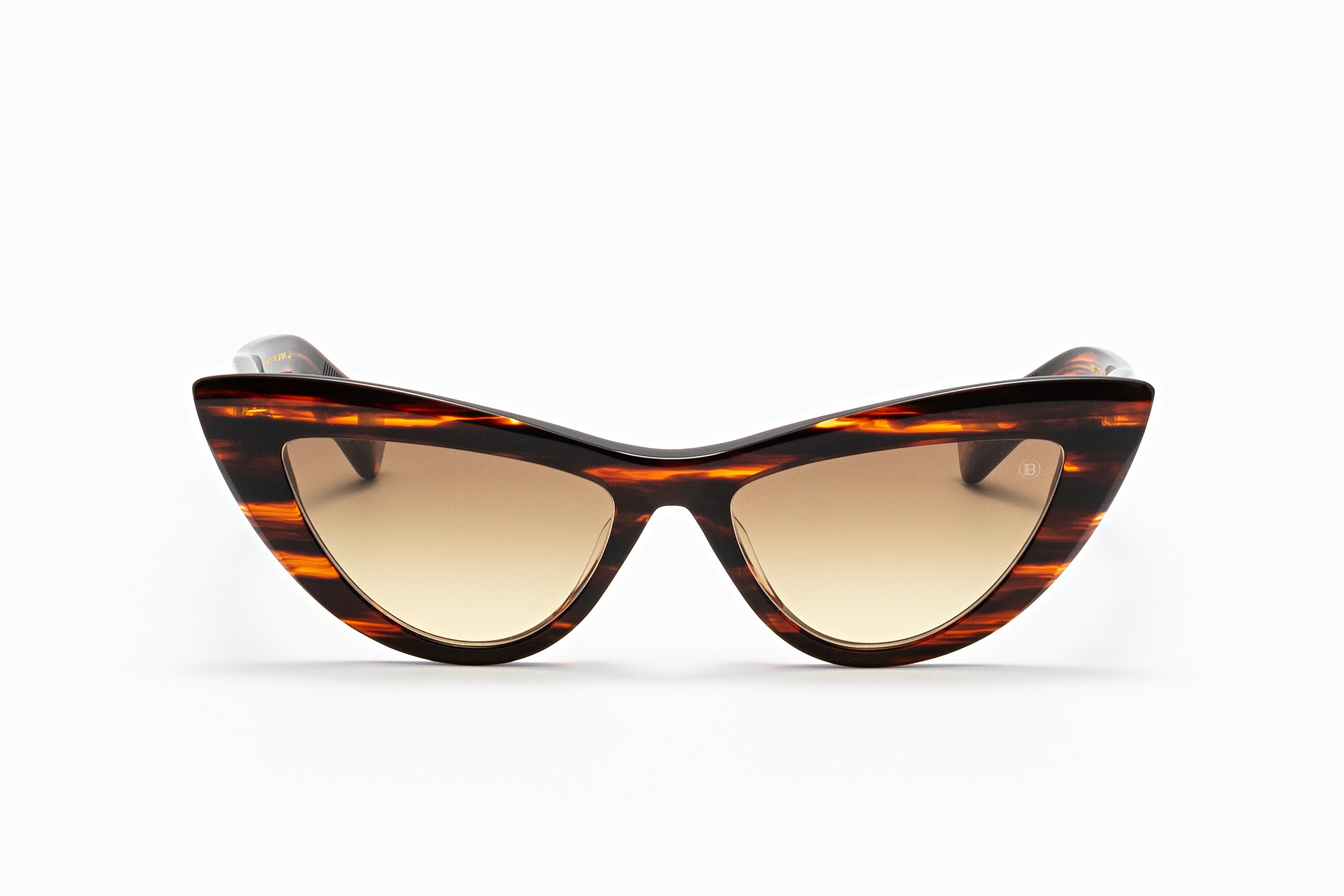 Womens | Jolie Sunglass | Brown Swirl - White Gold | Dark Brown Gradient