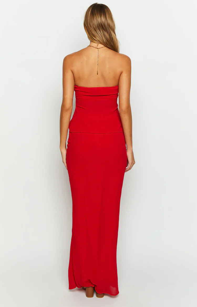 Jacqulin Maxi Skirt | Red