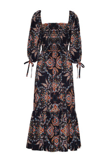 Jazzy Dress | Black Vintage Paisley