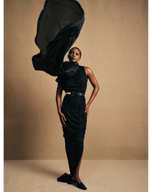 Jeanne Canvas | Canvas & Black Leather Trim & Silver