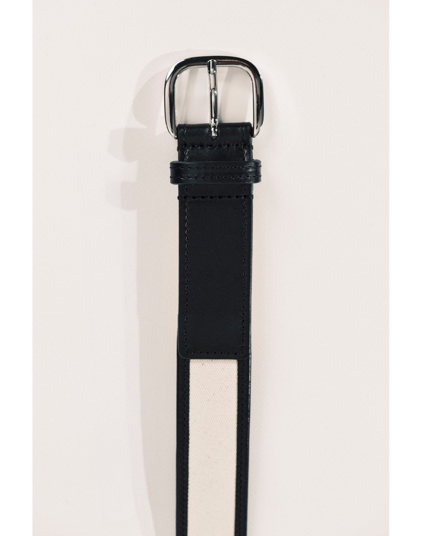 Jeanne Canvas | Canvas & Black Leather Trim & Silver