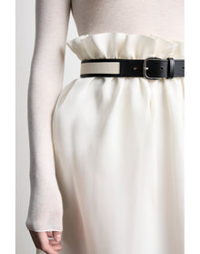 Jeanne Canvas | Canvas & Black Leather Trim & Silver