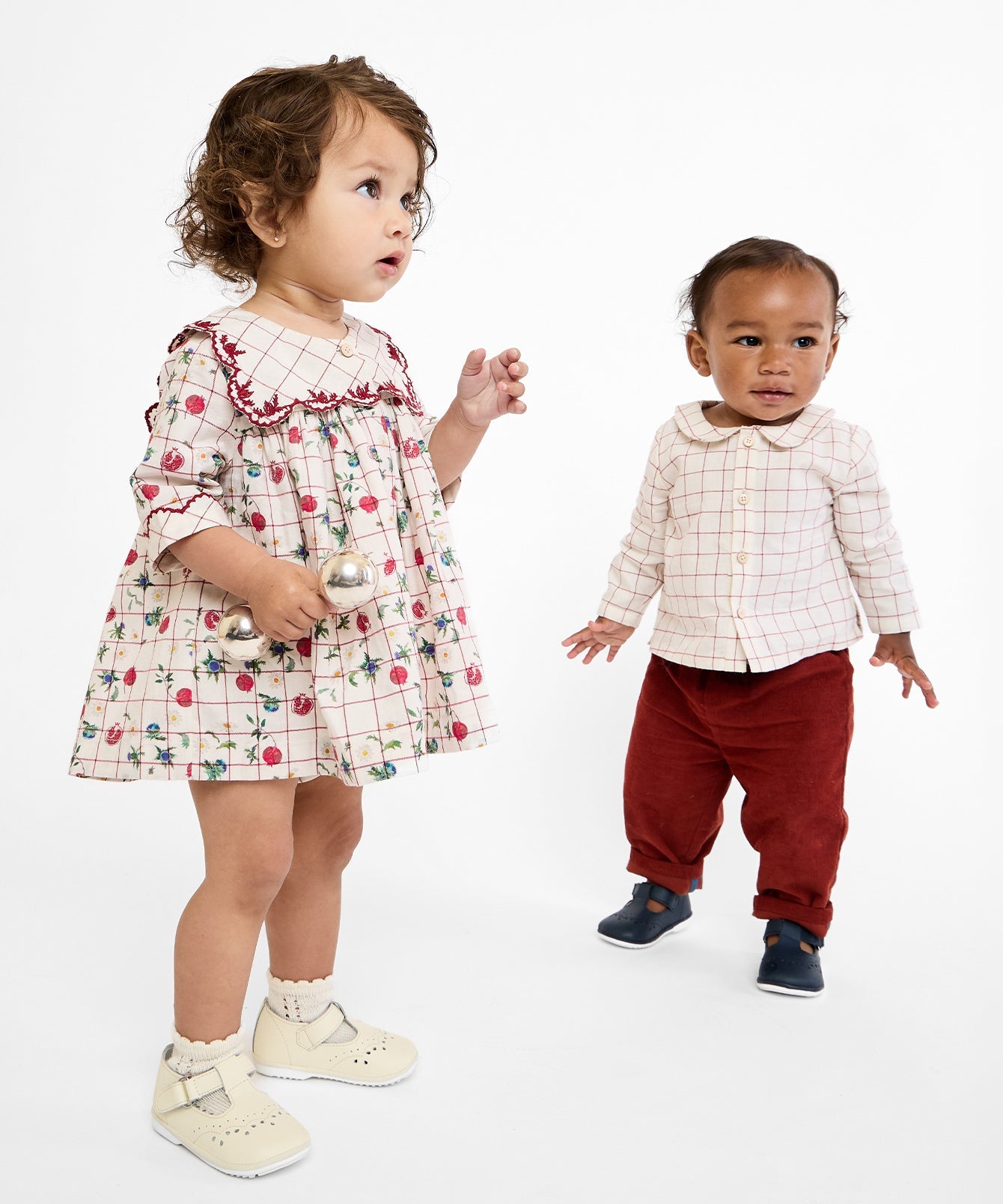 Boys | Jefferson Baby Shirt | Red/Neutral