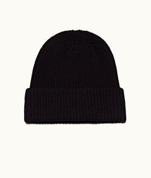 Jorda Merino Merino Wool Rib Beanie Hat | Night Iris